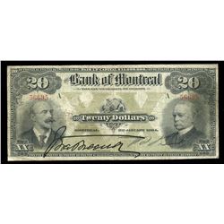 Bank of Montreal $20, 1904