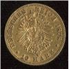 Image 2 : 1878A Germany (Prussia) 10 Mark Gold Coin