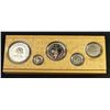 Image 2 : 1989 SILVER 5 Piece Proof Set of Spain GEM in wood Box 100 Peseta - 2000 Peseta