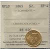 Image 1 : 1865 Newfoundland $2 Gold