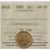 Image 1 : 1885 Newfoundland $2 Gold