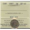 Image 2 : 1887 Five Cents