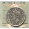 Image 2 : 1947 Silver Dollar