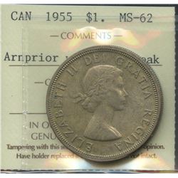 1955 Silver Dollar - Arnprior with Die Breaks