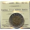 Image 3 : 2006 $2 Canada Polar Bear, RCM Logo & 2008 $2 Canada Quebec City 400th Anniversary - 3 coins