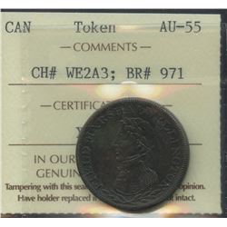 Wellington Lower Canada ½ Penny Token, Br 971. Rare