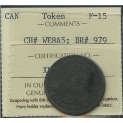 Wellington Lower Canada ½ Penny Token, Br 979. Scarce