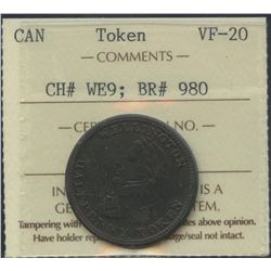 Wellington Lower Canada ½ Penny Token, Br 980.