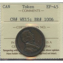 Wellington Lower Canada ½ Penny Token 1815. Br 1006