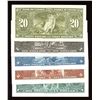 Image 2 : Bank of Canada $1 - $20, 1937 - Set of 5 Banknotes