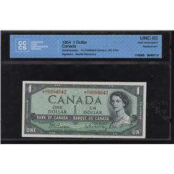 Bank of Canada $1, 1954