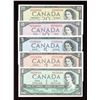 Image 1 : Bank of Canada $1 - $20, 1954 - Set of 5 Banknotes