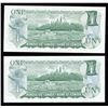 Image 2 : Bank of Canada $1, 1973 - Lot of 2 Consecutive Replacement Notes