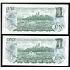 Image 2 : Bank of Canada $1, 1973 - Lot of 2 Consecutive Replacement Notes