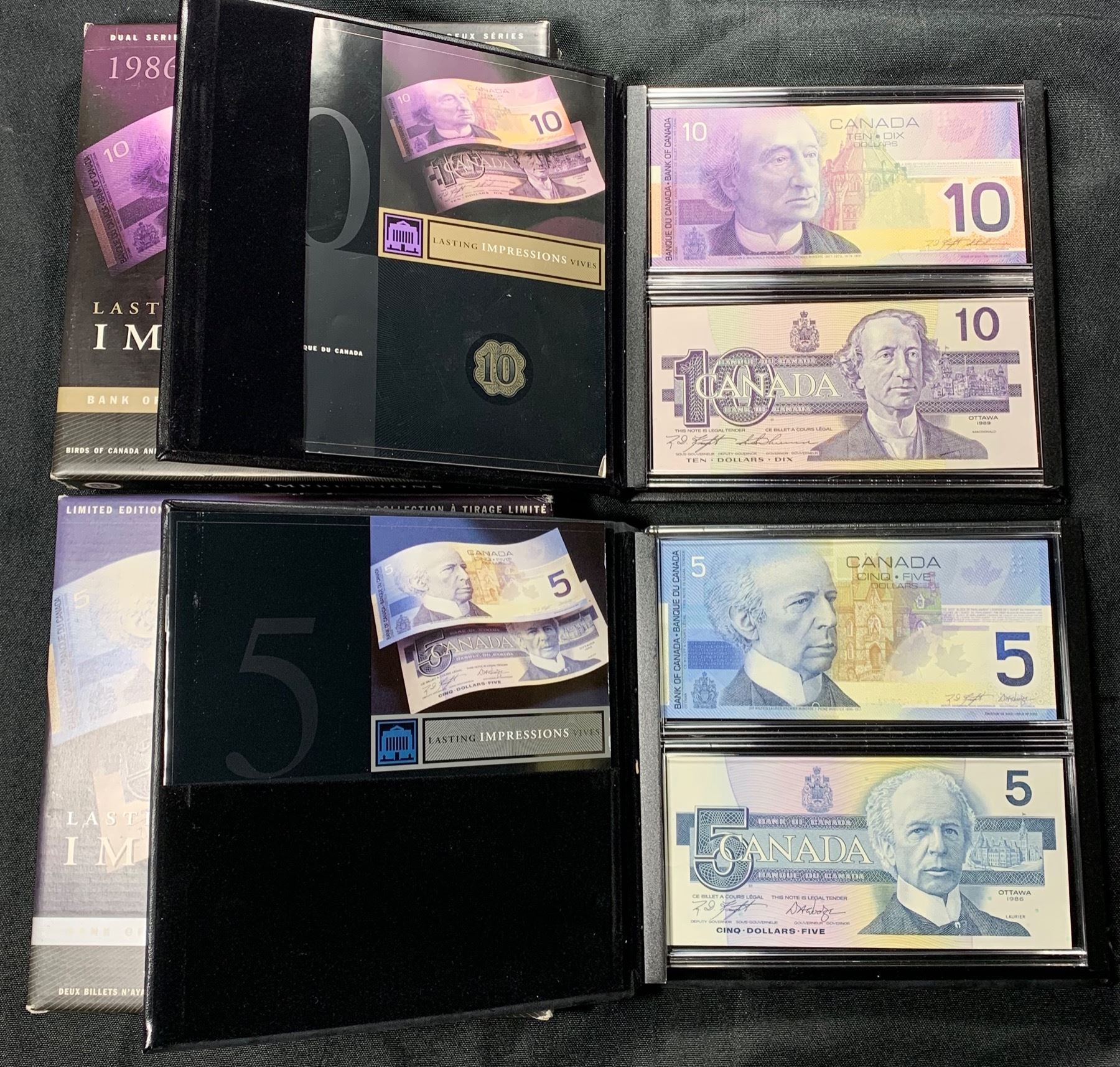 Lasting Impressions $5 & $10 Bank of Canada Set of Banknotes