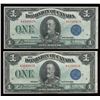Image 1 : Dominion of Canada $1, 1923 Consecutive Pair