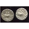 Image 1 : BAKTRIA, Greco-Baktrian Kingdom. Antimachos II. ca. 160-155 BC. AR Drachm. Lot of 2
