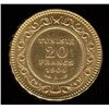 Image 1 : Tunisia 20 Francs Gold Coin, 1904A