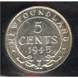 1945c Newfoundland Five Cents