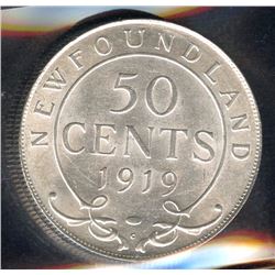 1919c Newfoundland Fifty Cents