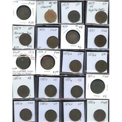 Large Cents - Lot of 74 Coins