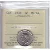 Image 2 : 1938 Five Cents