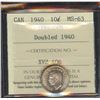 Image 2 : 1940 Ten Cents - Doubled 1940