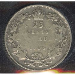 1936 Twenty-Five Cents - Dot Variety