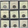 Image 1 : Twenty-Five Cents - Lot of 14 ICCS Graded Coins