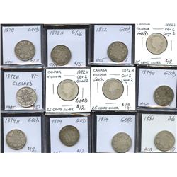 Twenty-Five Cents Dealer Lot of 42 Coins