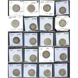 Twenty-Five Cents Dealer Lot of 72 Coins