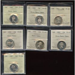 Twenty-Five Cents - 7 Top Quality ICCS Proof Like Coins