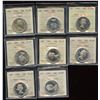 Image 1 : Proof Like Lot of 8 ICCS Graded Fifty Cents