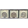 Image 1 : 1951, 1952, 1954 Silver Dollars - Lot of 3 ICCS Graded Coins