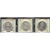 Image 1 : 1955, 1957, 1966 Silver Dollars - Lot of 3 ICCS Graded Coins