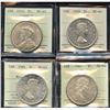 Image 1 : 1935, 1958, 1964, 1967 ICCS Graded Silver Dollars