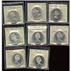 Image 1 : Proof Like Lot of 8 ICCS Graded Silver Dollars