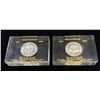 Image 1 : 1910 - 1960 Souvenir Silver Dollar in Acrylic Holder - Lot of 2