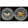 Image 1 : 1996 Two Dollars, Piedfort + 2017 One Dollar, Commemorative. Lot of 2
