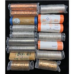 Canadian Coin Rolls - Lot of 16