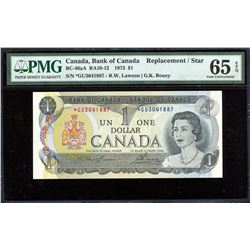 Bank of Canada $1, 1973 - Replacement Note