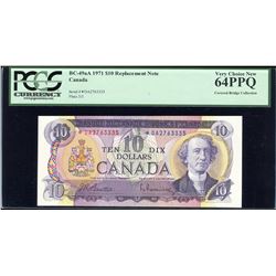 Bank of Canada $10, 1971 Replacement Note