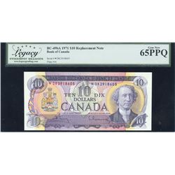 Bank of Canada $10, 1971 Replacement Note