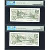 Image 2 : Bank of Canada $20, 1979 - Lot of 2 Consecutives