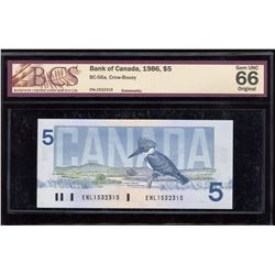 Bank of Canada $5, 1986