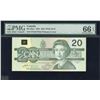 Image 1 : Bank of Canada $20, 1991 With Serif