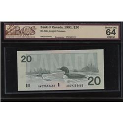 Bank of Canada $20, 1991