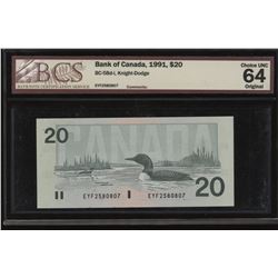 Bank of Canada $20, 1991