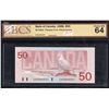 Image 1 : Bank of Canada $50, 1988