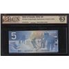 Image 1 : Bank of Canada $5, 2002 - Replacement Note
